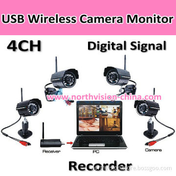 4CH Digital Wireless Camera with Receiver USB Receiver